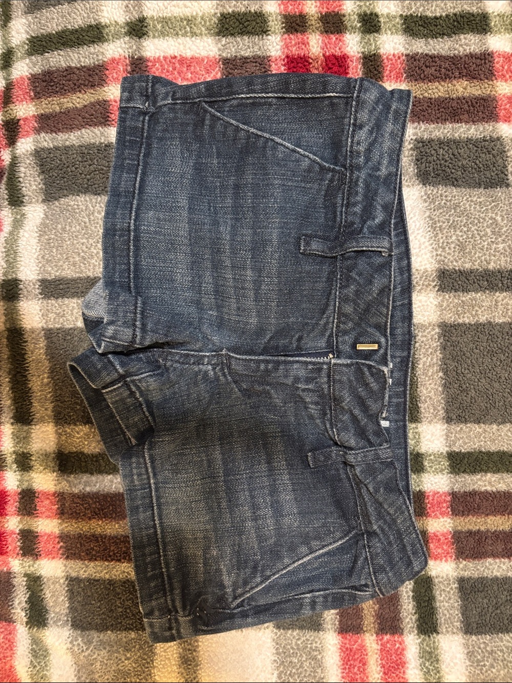 Hurley Women's Dark Blue Denim Jean Shorts